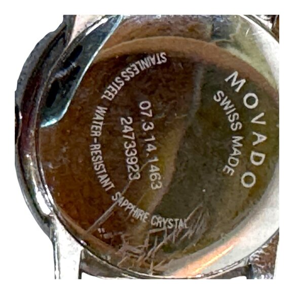 Movado Museum Quartz Black Dial Stainless Steel Ladies Mesh Watch Women Crystal main image 5